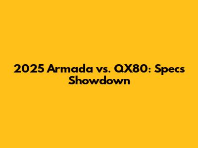 2025 Armada vs. QX80: Specs Showdown