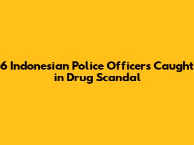 6 Indonesian Police Officers Caught in Drug Scandal