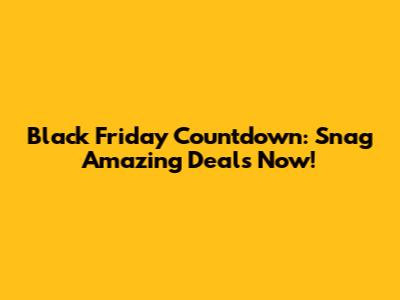 Black Friday Countdown: Snag Amazing Deals Now!