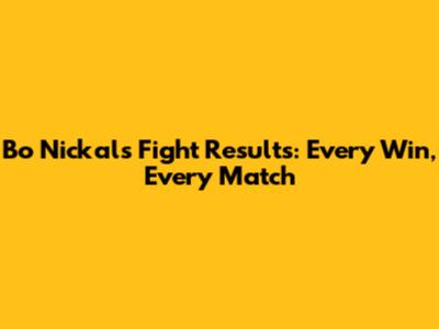 Bo Nickal's Fight Results: Every Win, Every Match