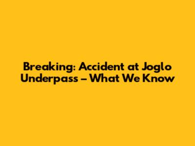 Breaking: Accident at Joglo Underpass – What We Know