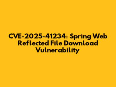 CVE-2025-41234: Spring Web Reflected File Download Vulnerability