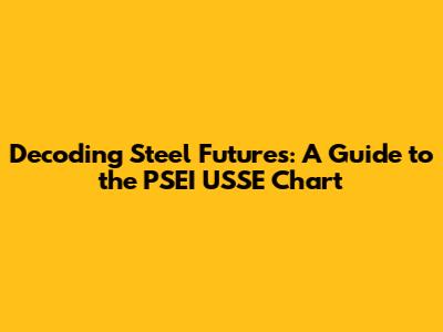 Decoding Steel Futures: A Guide to the PSEI USSE Chart