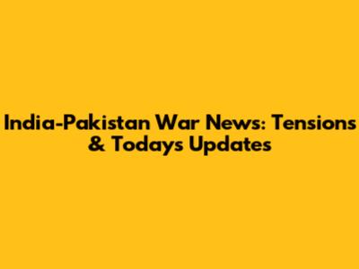 India-Pakistan War News: Tensions & Today's Updates