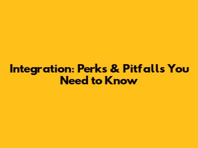 Integration: Perks & Pitfalls You Need to Know