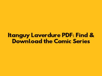 Itanguy Laverdure PDF: Find & Download the Comic Series