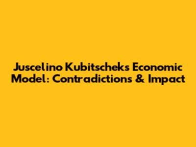 Juscelino Kubitschek's Economic Model: Contradictions & Impact