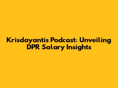 Krisdayanti's Podcast: Unveiling DPR Salary Insights