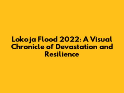 Lokoja Flood 2022: A Visual Chronicle of Devastation and Resilience