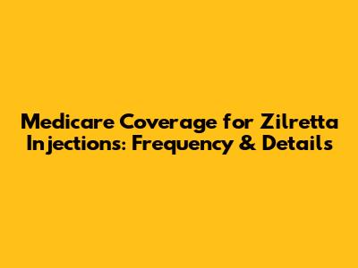 Medicare Coverage for Zilretta Injections: Frequency & Details