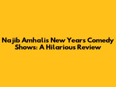 Najib Amhali's New Year's Comedy Shows: A Hilarious Review