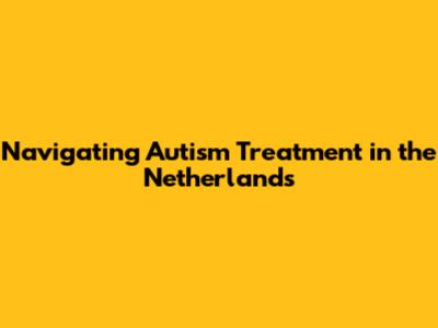 Navigating Autism Treatment in the Netherlands