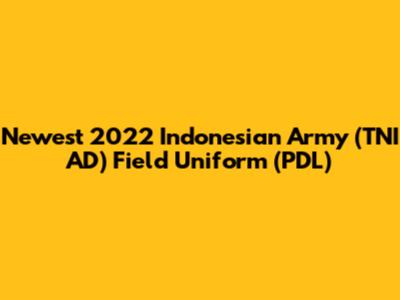 Newest 2022 Indonesian Army (TNI AD) Field Uniform (PDL)