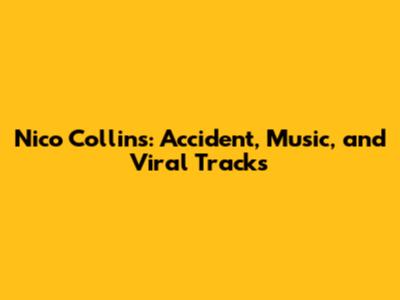 Nico Collins: Accident, Music, and Viral Tracks