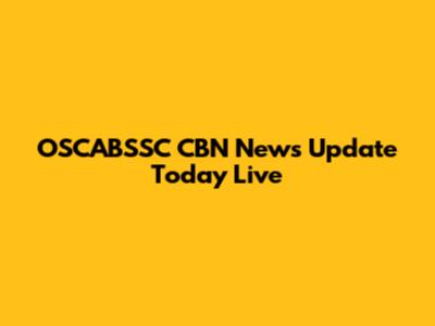OSCABSSC CBN News Update Today Live
