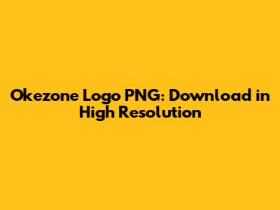 Okezone Logo PNG: Download in High Resolution