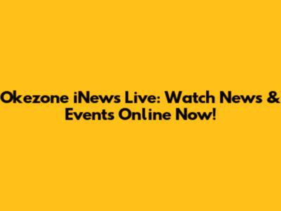 Okezone iNews Live: Watch News & Events Online Now!