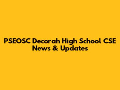 PSEOSC Decorah High School CSE News & Updates