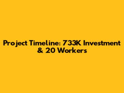 Project Timeline: 733K Investment & 20 Workers