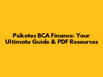 Psikotes BCA Finance: Your Ultimate Guide & PDF Resources