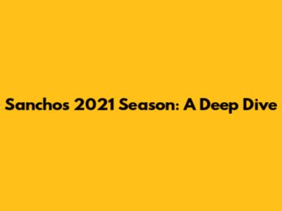 Sancho's 2021 Season: A Deep Dive