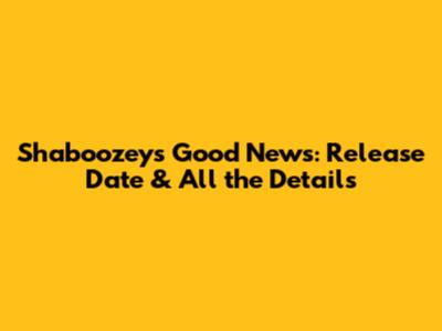 Shaboozey's 'Good News': Release Date & All the Details
