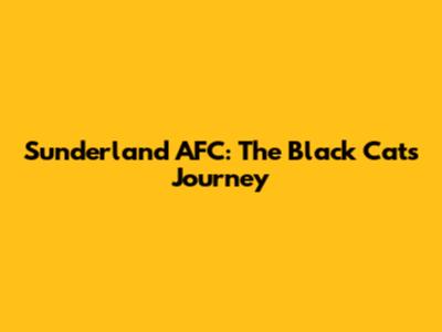 Sunderland AFC: The Black Cats' Journey