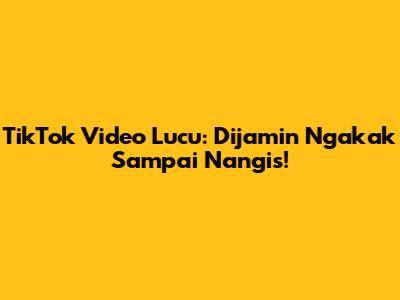 TikTok Video Lucu: Dijamin Ngakak Sampai Nangis!