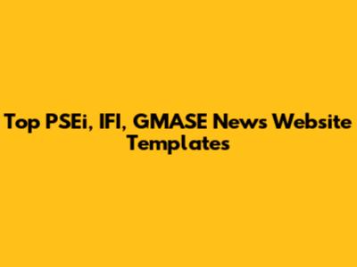 Top PSEi, IFI, GMASE News Website Templates