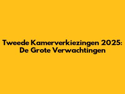 Tweede Kamerverkiezingen 2025: De Grote Verwachtingen