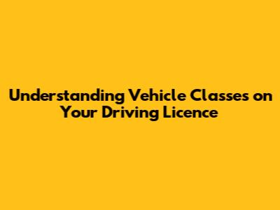 Understanding Vehicle Classes on Your Driving Licence