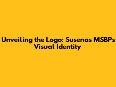 Unveiling the Logo: Susenas MSBP's Visual Identity