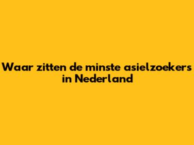 Waar zitten de minste asielzoekers in Nederland