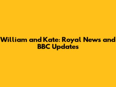 William and Kate: Royal News and BBC Updates