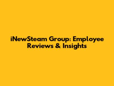 iNewSteam Group: Employee Reviews & Insights